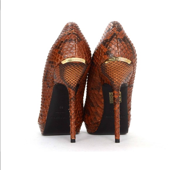 Burberry Snakeskin platform pointy-toe pumps shoes - Picture 2 of 4